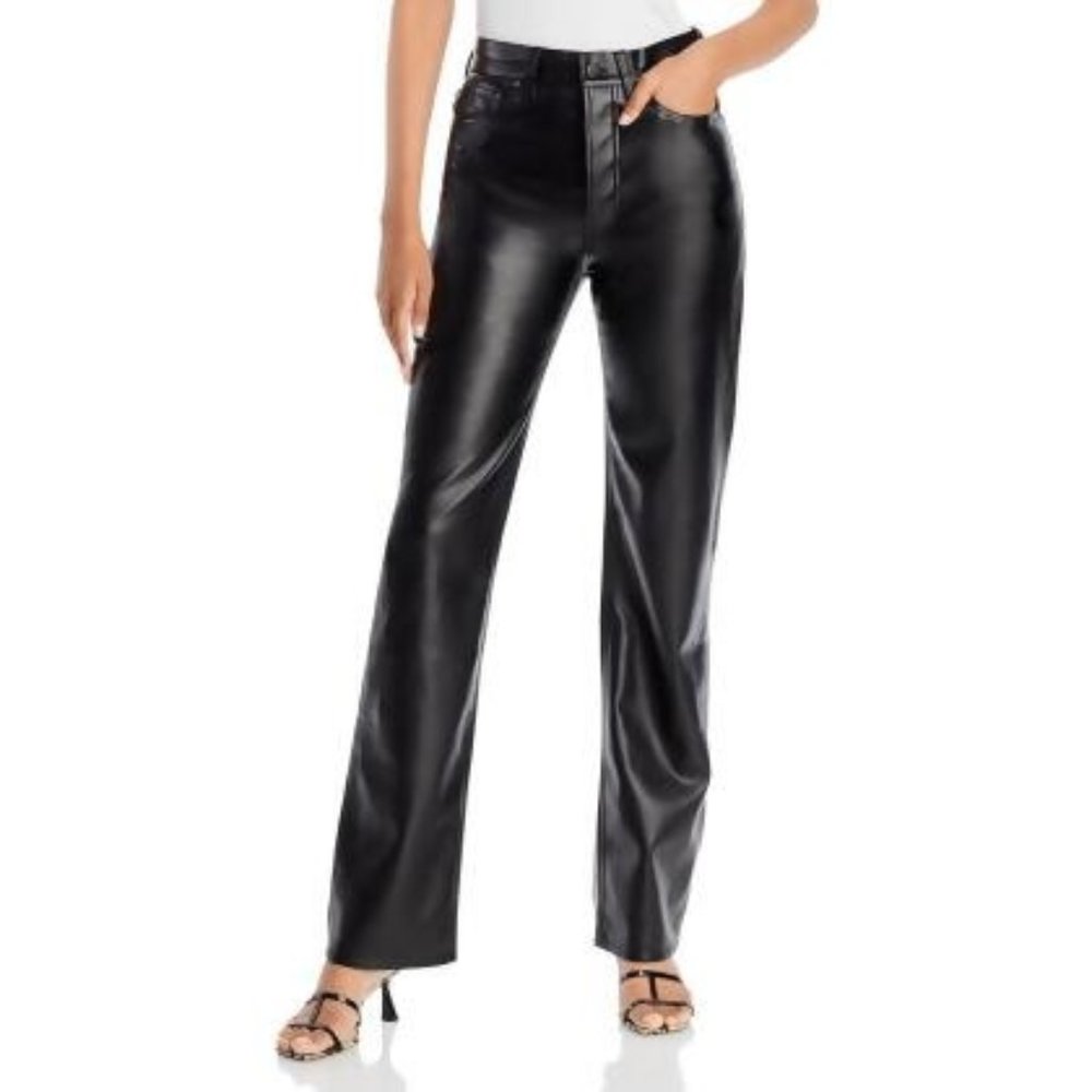 Womens Vibrant Leather Pants - Picture 1 of 5